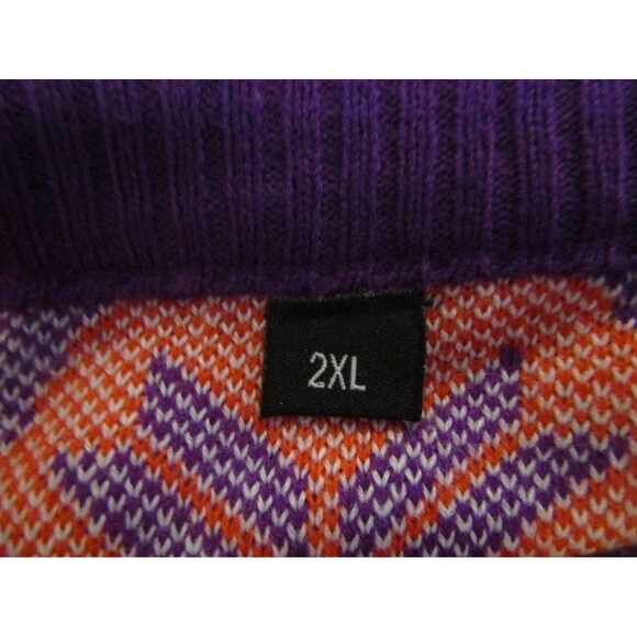 Clemson Tigers Christmas Sweater NWT Knit Pullover Holiday Snowflakes Size 2XL - Picture 5 of 6